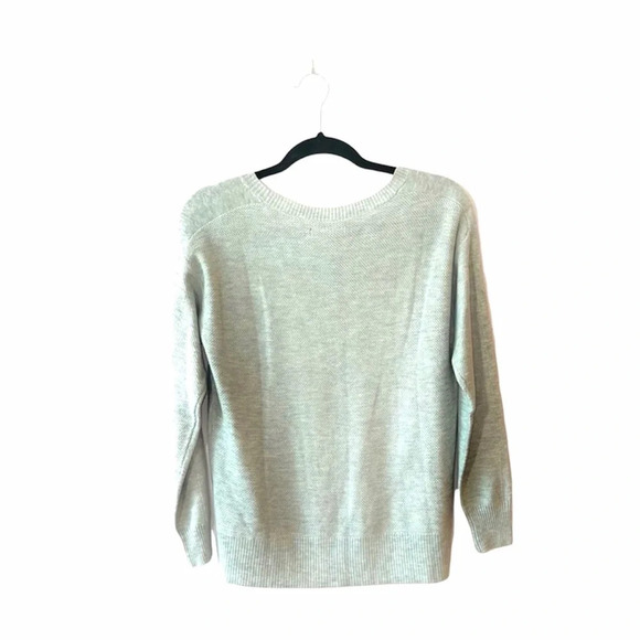 American Eagle Light Gray Waffle Knit Pullover Sweater Small Women’s - Picture 6 of 9
